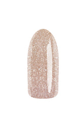 Nude glitter color preview of EzFlow Color Duos Bottle Service gel & lacquer polish combination